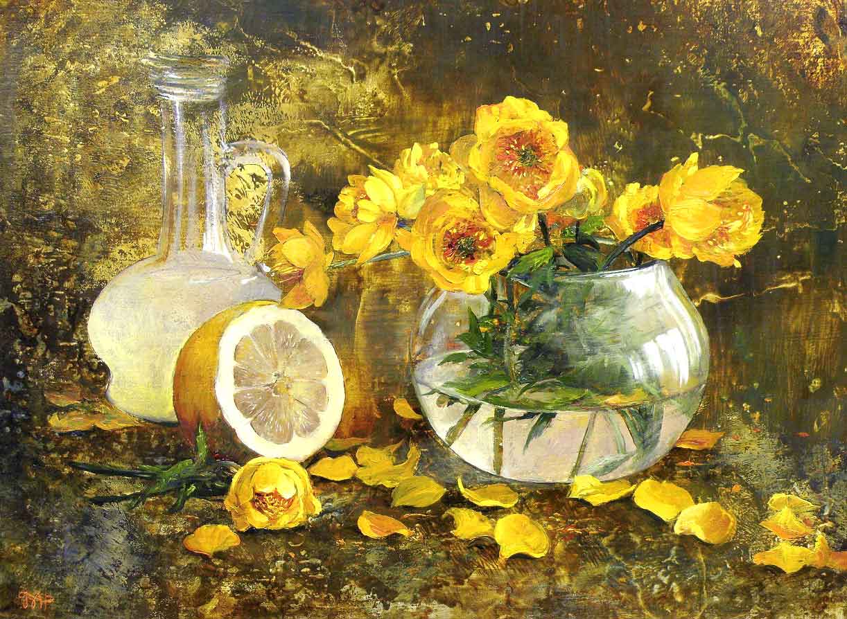 Картина с желтыми цветами
